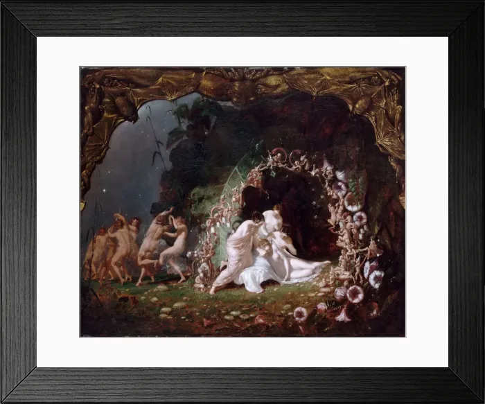 Framed Print : Titania Sleeping. Artist: Dadd, Richard (1819-1887) Framed Print : Titania Sleeping. Artist: Dadd, Richard (1819-1887)