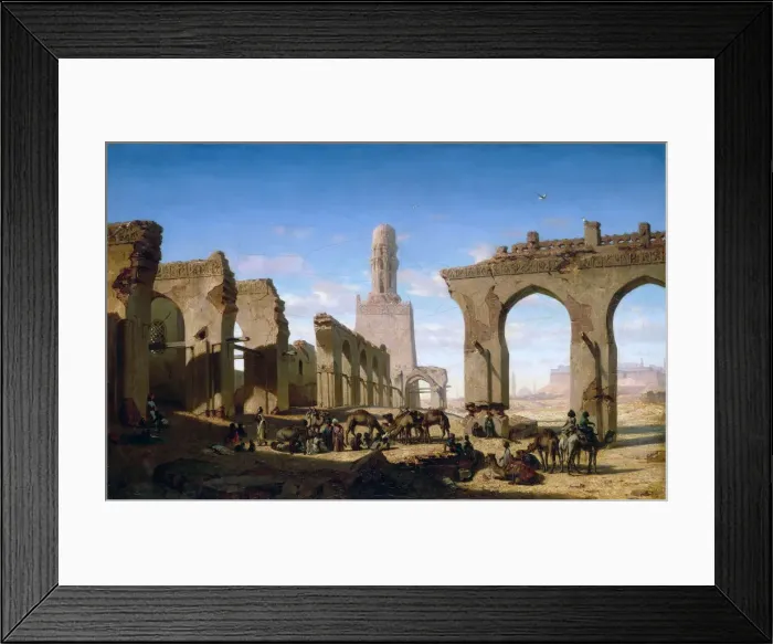 Framed Print : Ruins of the Al-Hakim Mosque in Cairo. Artist: Marilhat, Prosper (1811-1847) Framed Print : Ruins of the Al-Hakim Mosque in Cairo. Artist: Marilhat, Prosper (1811-1847)