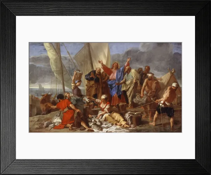 Framed Print : The Miraculous Draught of Fishes. Artist: Jouvenet, Jean (1644-1717) Framed Print : The Miraculous Draught of Fishes. Artist: Jouvenet, Jean (1644-1717)