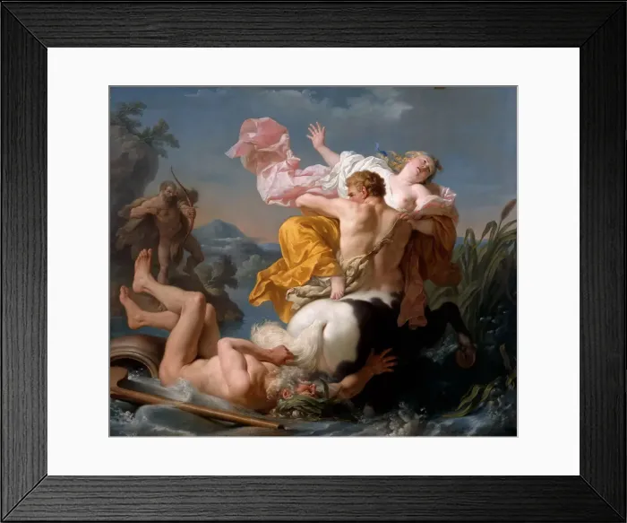 Framed Print : The Abduction of Deianeira by the Centaur Nessus. Artist: Lagrenee, Louis-Jean-Francois (1725-1805) Framed Print : The Abduction of Deianeira by the Centaur Nessus. Artist: Lagrenee, Louis-Jean-Francois (1725-1805)