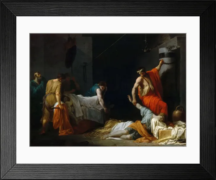 Framed Print : The Funeral of Miltiades. Artist: Peyron, Jean-Francois-Pierre (1744-1814) Framed Print : The Funeral of Miltiades. Artist: Peyron, Jean-Francois-Pierre (1744-1814)