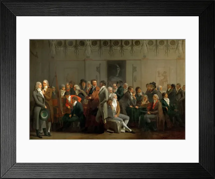 Framed Print : Meeting of Artists in the Atelier of Isabey. Artist: Boilly, Louis-Leopold (1761-1845) Framed Print : Meeting of Artists in the Atelier of Isabey. Artist: Boilly, Louis-Leopold (1761-1845)