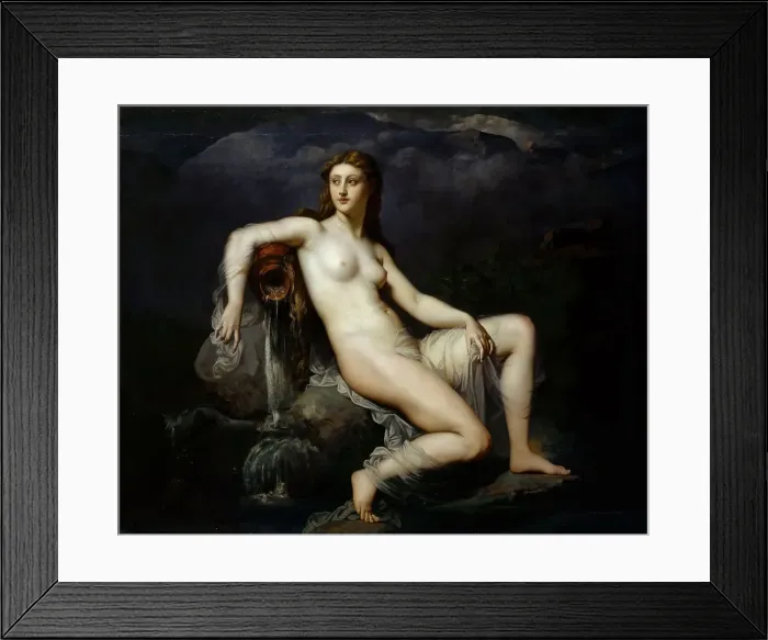 Framed Print : The Water or The Source (L Eau ou La source). Artist: Lehmann, Henri (1814-1882) Framed Print : The Water or The Source (L Eau ou La source). Artist: Lehmann, Henri (1814-1882)