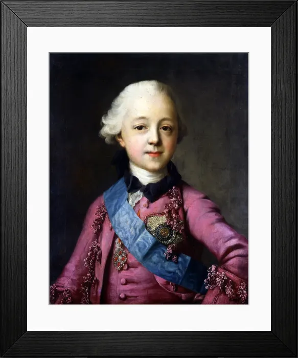 Framed Print : Portrait of Grand Duke Pavel Petrovich (1754-1801). Artist: Erichsen, Vigilius (1722-1782) Framed Print : Portrait of Grand Duke Pavel Petrovich (1754-1801). Artist: Erichsen, Vigilius (1722-1782)