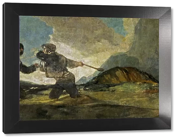 Fight with Cudgels. Artist: Goya, Francisco, de (1746-1828)