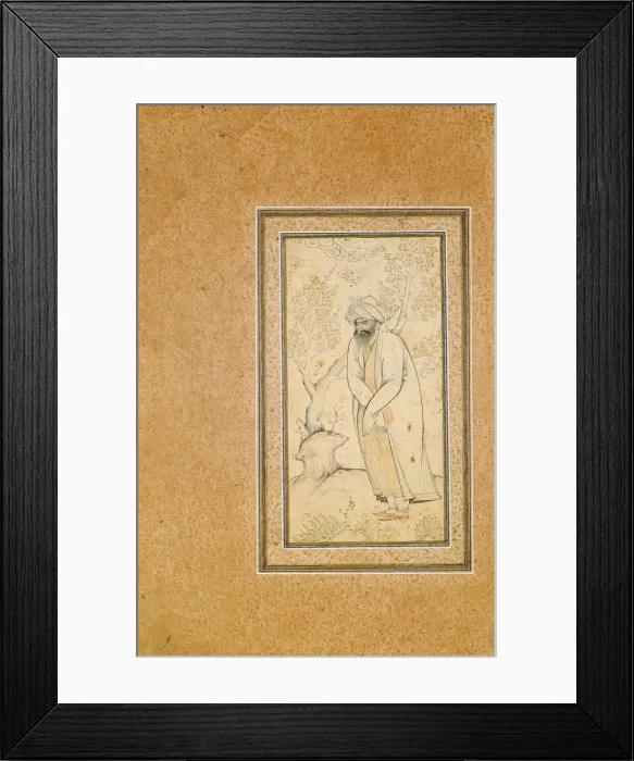 Framed Print : A Standing Dervish. Artist: Muhammad Muhsin (active Mid of 17th cen. ) Framed Print : A Standing Dervish. Artist: Muhammad Muhsin (active Mid of 17th cen. )