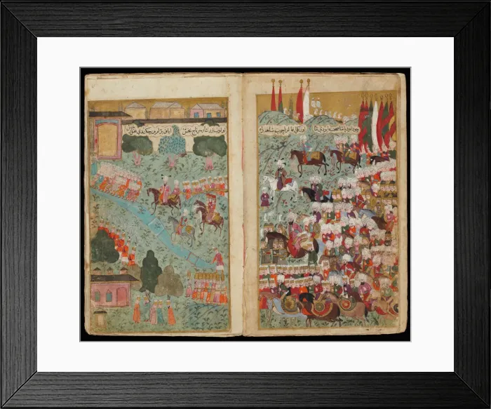 Framed Print : Mehmed III Arrives at the Head of the Victorious Army in Istanbul (From Manuscript Mehmed IIIs Camp Artist: Turkish master Framed Print : Mehmed III Arrives at the Head of the Victorious Army in Istanbul (From Manuscript Mehmed IIIs Camp Artist: Turkish master