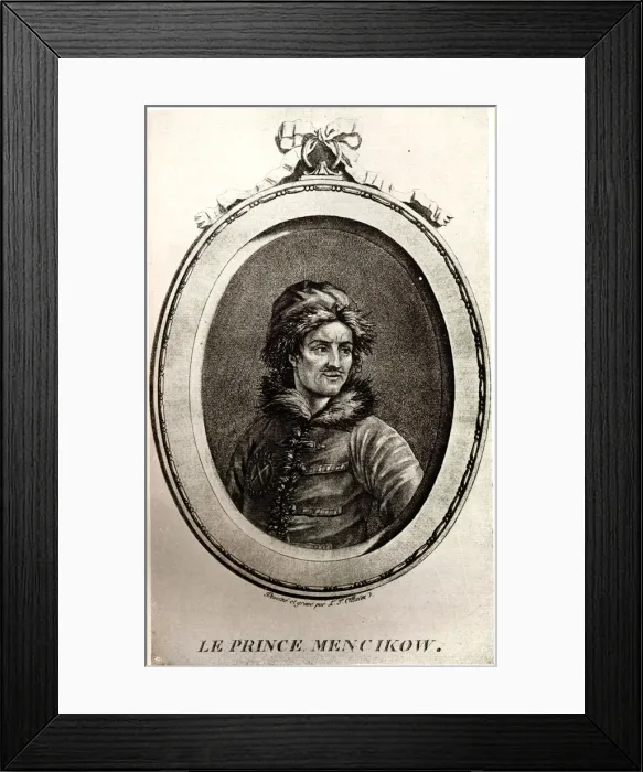 Framed Print : Portrait of Prince Alexander Danilovich Menshikov (1673-1729). Artist: Anonymous Framed Print : Portrait of Prince Alexander Danilovich Menshikov (1673-1729). Artist: Anonymous