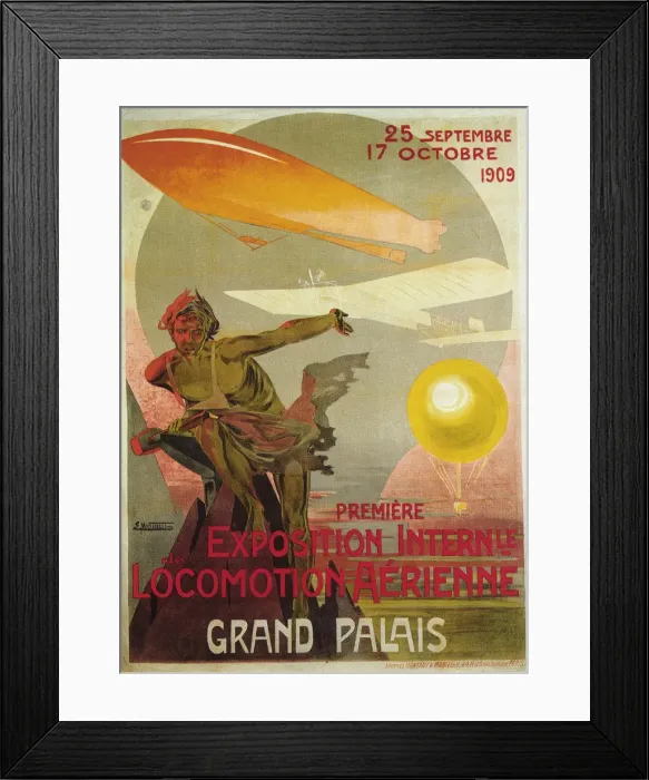 Framed Print : The first Salon de la locomotion aerienne, 1909. Artist: Montaut, Ernest (1879-1909) Framed Print : The first Salon de la locomotion aerienne, 1909. Artist: Montaut, Ernest (1879-1909)