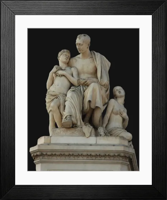 Framed Print : Monument to Count Nikolai Nikitich Demidov at the Piazza Demidoff in Florence, 1830-1850. Artist: Bartolini, Lorenzo (1777-1850) Framed Print : Monument to Count Nikolai Nikitich Demidov at the Piazza Demidoff in Florence, 1830-1850. Artist: Bartolini, Lorenzo (1777-1850)