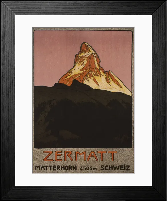 Framed Print : Zermatt, 1908. Artist: Cardinaux, Emil (1877-1936) Framed Print : Zermatt, 1908. Artist: Cardinaux, Emil (1877-1936)
