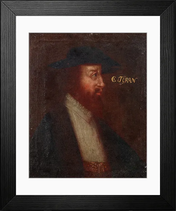 Framed Print : Portrait of the Danish King Christian II, um 1700. Artist: Anonymous Framed Print : Portrait of the Danish King Christian II, um 1700. Artist: Anonymous
