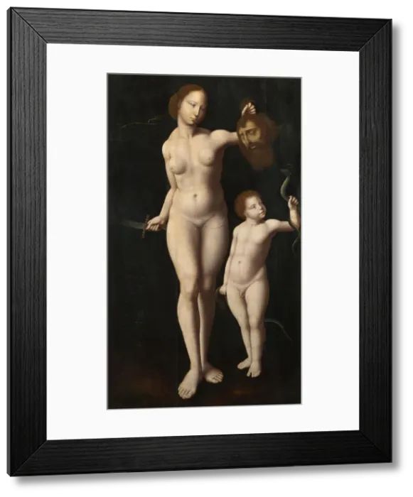 Framed Print : Judith and the Infant Hercules, c. 1525. Artist: Meister der Mansi-Magdalena (active between 1510 and 1530) Framed Print : Judith and the Infant Hercules, c. 1525. Artist: Meister der Mansi-Magdalena (active between 1510 and 1530)