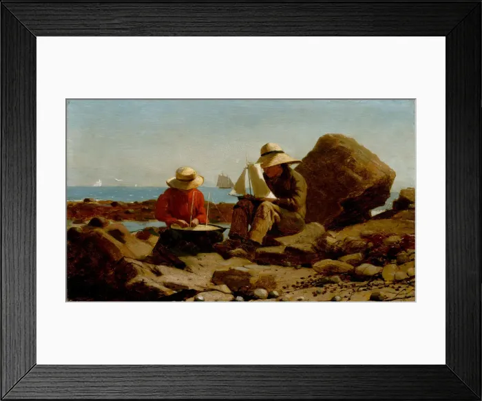 Framed Print : The Boat Builders, 1873. Artist: Homer, Winslow (1836-1910) Framed Print : The Boat Builders, 1873. Artist: Homer, Winslow (1836-1910)