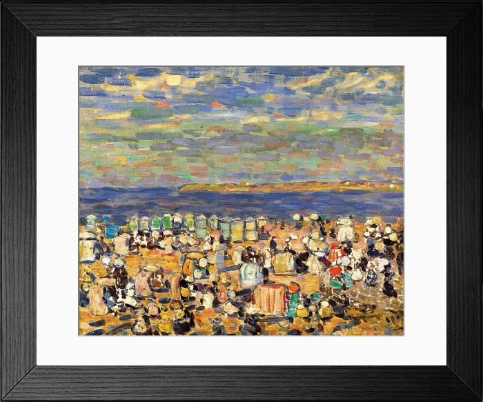 Framed Print : Beach at St. Malo, c. 1907. Artist: Prendergast, Maurice Brazil (1858-1924) Framed Print : Beach at St. Malo, c. 1907. Artist: Prendergast, Maurice Brazil (1858-1924)