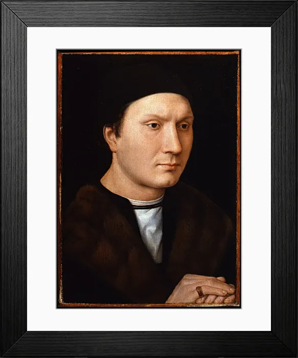 Framed Print : Portrait of an Unknown Man, ca 1485. Artist: Memling, Hans (1433 / 40-1494) Framed Print : Portrait of an Unknown Man, ca 1485. Artist: Memling, Hans (1433 / 40-1494)