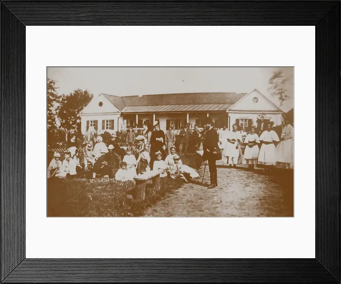 Framed Print : Pyotr I. Tchaikovsky (1840-1893) with the Davydov Family in the Kamenka Estate Artist: Anonymous