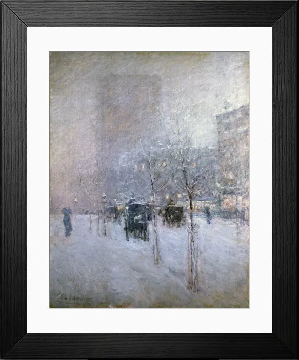 Framed Print : Late Afternoon, New York, Winter, 1900. Artist: Hassam, Childe (1859-1935) Framed Print : Late Afternoon, New York, Winter, 1900. Artist: Hassam, Childe (1859-1935)