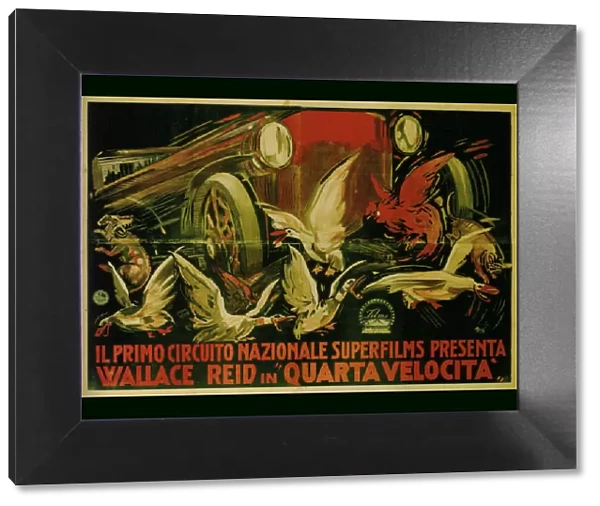 Wallace Reid in Film Double Speed, 1920. Artist: Galantara, Gabriele (1867-1937)