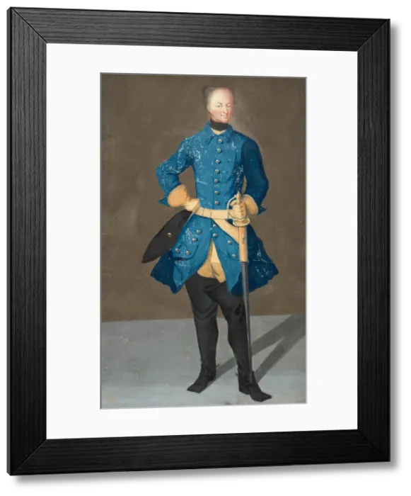 Framed Print : Portrait of the King Charles XII of Sweden (1682-1718), 1710s. Artist: Anonymous Framed Print : Portrait of the King Charles XII of Sweden (1682-1718), 1710s. Artist: Anonymous
