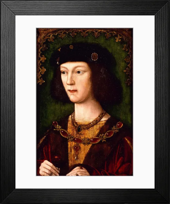 Framed Print : Portrait of King Henry VIII of England, c. 1513. Artist: English master Framed Print : Portrait of King Henry VIII of England, c. 1513. Artist: English master