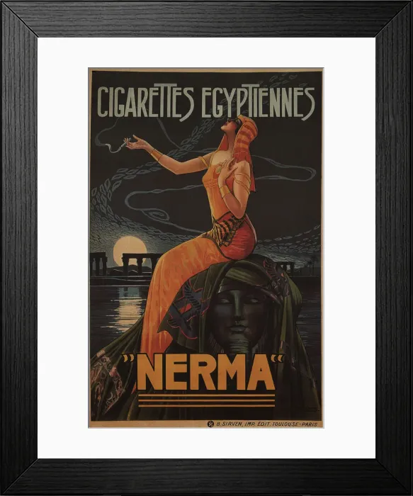 Framed Print : Egyptian cigarettes Nerma, 1924. Artist: Camps, Gaspar (1874-1942) Framed Print : Egyptian cigarettes Nerma, 1924. Artist: Camps, Gaspar (1874-1942)
