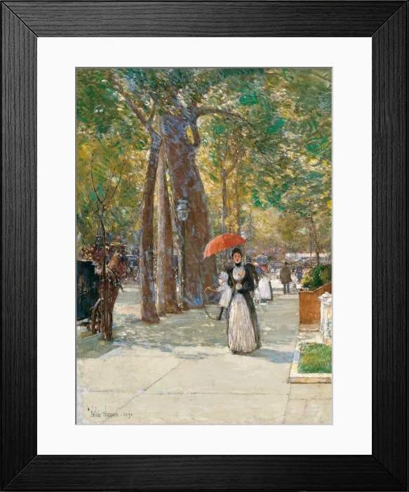 Framed Print : Fifth Avenue at Washington Square, New York, 1891. Artist: Hassam, Childe (1859-1935) Framed Print : Fifth Avenue at Washington Square, New York, 1891. Artist: Hassam, Childe (1859-1935)