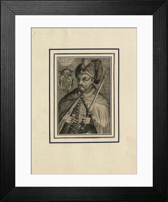 Framed Print : Portrait of Stephen Bathory, King of Poland, End of 16th cen Artist: Anonymous Framed Print : Portrait of Stephen Bathory, King of Poland, End of 16th cen Artist: Anonymous