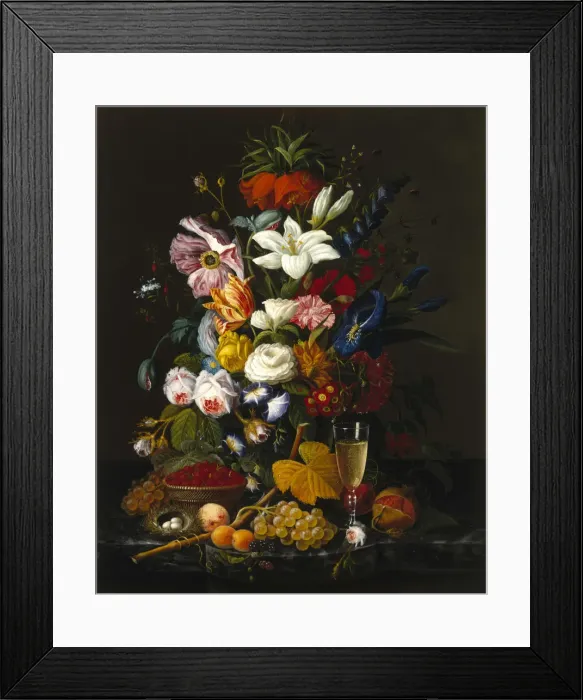 Framed Print : Victorian Bouquet, c. 1850. Artist: Roesen, Severin (1816-after 1872) Framed Print : Victorian Bouquet, c. 1850. Artist: Roesen, Severin (1816-after 1872)