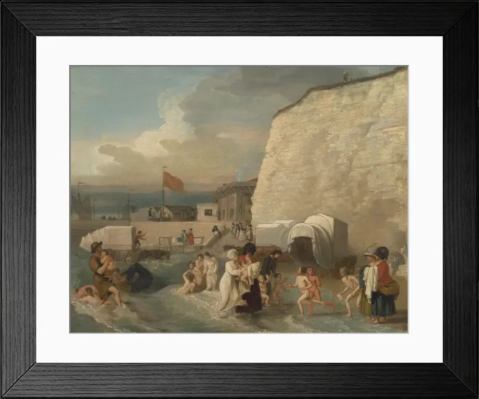 Framed Print : The Bathing Place at Ramsgate, ca 1788. Artist: West, Benjamin (1738-1820)