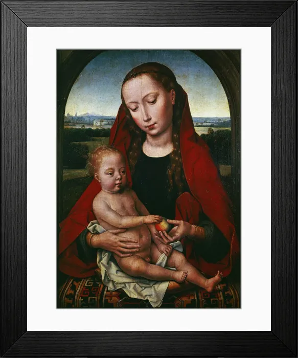 Framed Print : The Virgin and child, 1480-1490. Artist: Memling, Hans (1433 / 40-1494) Framed Print : The Virgin and child, 1480-1490. Artist: Memling, Hans (1433 / 40-1494)