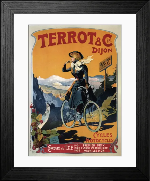 Framed Print : Cycles Terrot & Cie, 1905. Artist: Tamagno, Francisco (1851-1923) Framed Print : Cycles Terrot & Cie, 1905. Artist: Tamagno, Francisco (1851-1923)