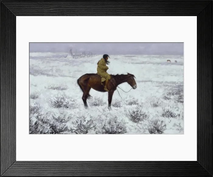 Framed Print : The Herd Boy, 1905. Artist: Remington, Frederic Sackrider (1861-1909) Framed Print : The Herd Boy, 1905. Artist: Remington, Frederic Sackrider (1861-1909)