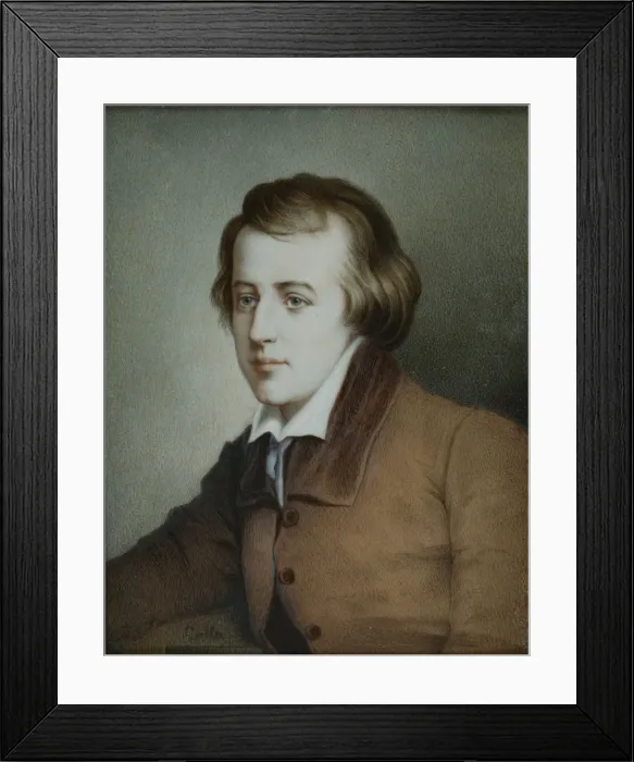 Framed Print : Portrait of the poet Heinrich Heine (1797-1856), ca 1825. Artist: Anonymous Framed Print : Portrait of the poet Heinrich Heine (1797-1856), ca 1825. Artist: Anonymous