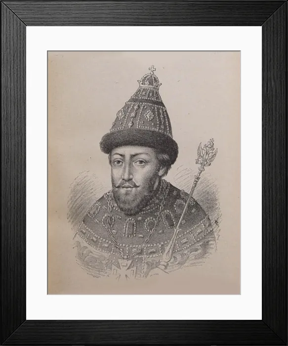 Framed Print : Portrait of the Tsar Michail I Fyodorovich of Russia (1596-1645). Artist: Anonymous Framed Print : Portrait of the Tsar Michail I Fyodorovich of Russia (1596-1645). Artist: Anonymous