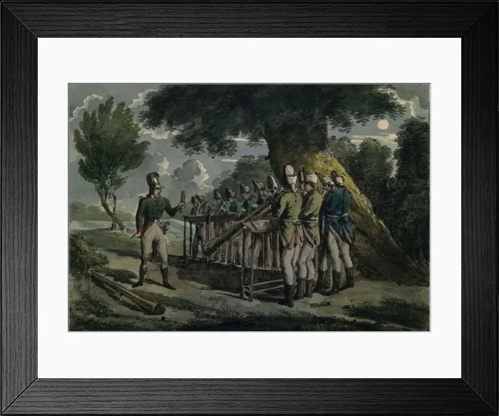 Framed Print : Horn orchestra, ca 1820. Artist: Anonymous Framed Print : Horn orchestra, ca 1820. Artist: Anonymous