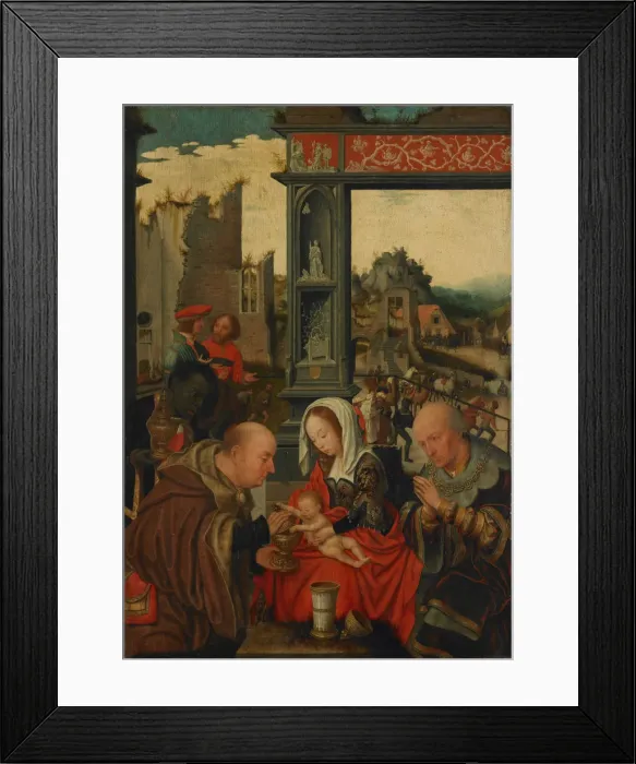 Framed Print : The Adoration of the Kings, 1525. Artist: Mostaert, Jan (1472 / 73-1555 / 56) Framed Print : The Adoration of the Kings, 1525. Artist: Mostaert, Jan (1472 / 73-1555 / 56)