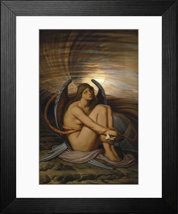 Framed Print : Soul in Bondage, 1891-1892. Artist: Vedder, Elihu (1836-1923) Framed Print : Soul in Bondage, 1891-1892. Artist: Vedder, Elihu (1836-1923)