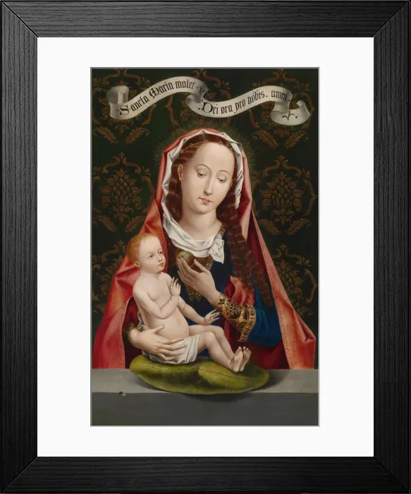 Framed Print : Madonna of the Apple. Artist: Memling, Hans (1433 / 40-1494) Framed Print : Madonna of the Apple. Artist: Memling, Hans (1433 / 40-1494)