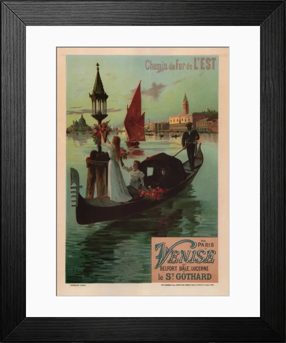 Framed Print : Chemins de fer de l Est, 1890. Artist: Hugo d Alesi, Frederic (1849-1906)