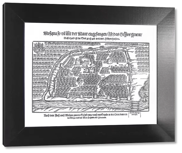 The Moscow Map (From Moscouiter wunderbare Historien by Sigmund von Herberstein), 1567. Artist: Anonymous