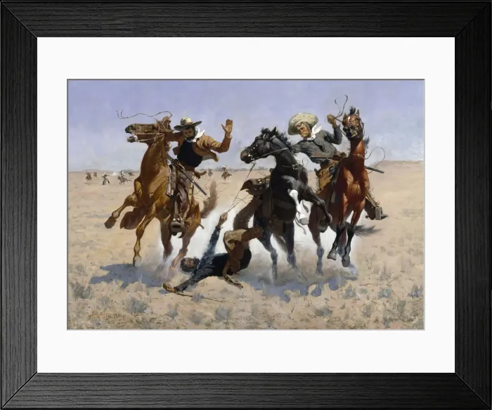Framed Print : Aiding a Comrade, 1890. Artist: Remington, Frederic Sackrider (1861-1909) Framed Print : Aiding a Comrade, 1890. Artist: Remington, Frederic Sackrider (1861-1909)