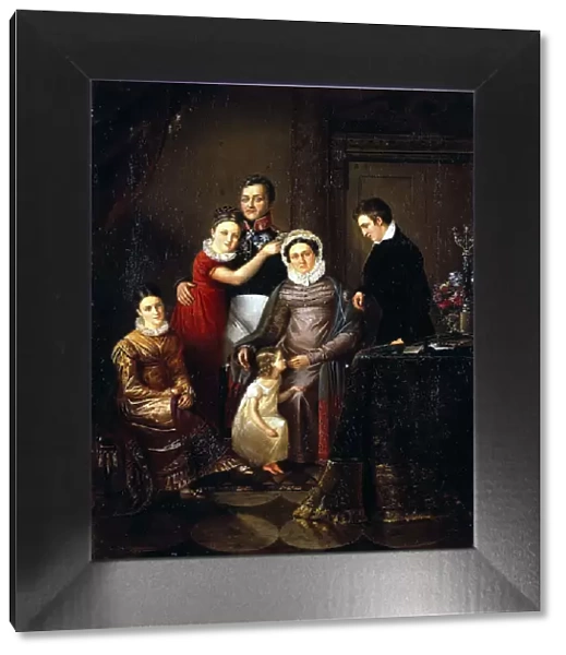 Portrait of the Family of Prince Nikolay Repnin-Volkonsky, 1820s. Artist: Anonymous