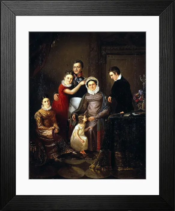 Framed Print : Portrait of the Family of Prince Nikolay Repnin-Volkonsky, 1820s. Artist: Anonymous Framed Print : Portrait of the Family of Prince Nikolay Repnin-Volkonsky, 1820s. Artist: Anonymous