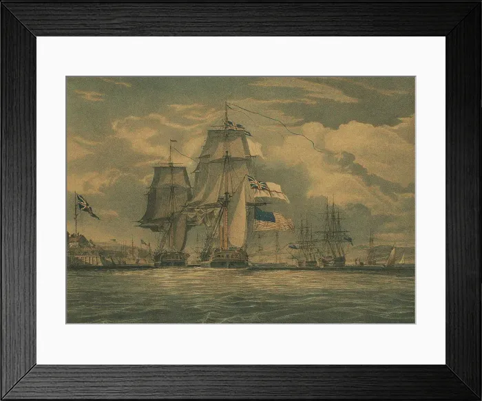 Framed Print : HMS Shannon captures USS Chesapeake, 1 June 1813, 1813. Artist: Schetly, J. G. C. (active 19th century) Framed Print : HMS Shannon captures USS Chesapeake, 1 June 1813, 1813. Artist: Schetly, J. G. C. (active 19th century)