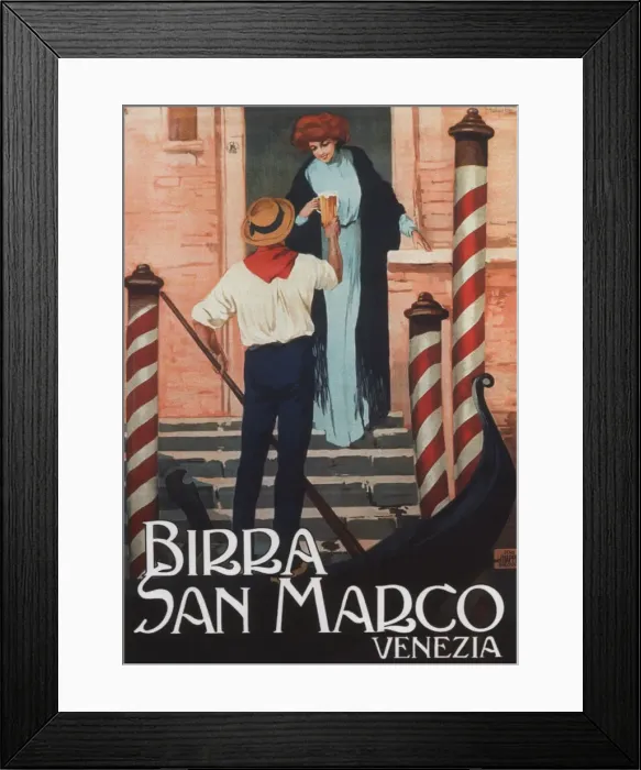 Framed Print : Beer San Marco, c. 1909. Artist: Malerba, Gian Emilio (1880-1926) Framed Print : Beer San Marco, c. 1909. Artist: Malerba, Gian Emilio (1880-1926)