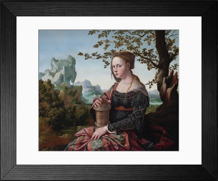Framed Print : Mary Magdalene, ca 1530. Artist: Scorel, Jan, van (1495-1562) Framed Print : Mary Magdalene, ca 1530. Artist: Scorel, Jan, van (1495-1562)