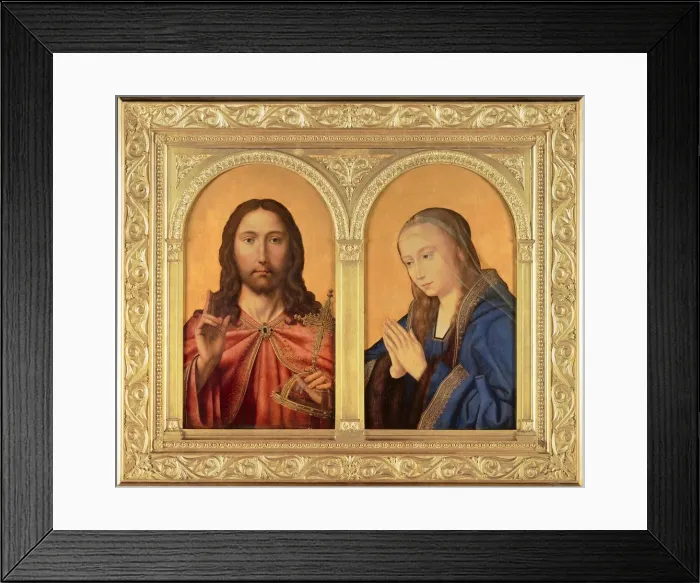 Framed Print : Diptych: Christ and the Virgin, Between 1500 and 1550. Artist: Massys, Quentin (1466?1530) Framed Print : Diptych: Christ and the Virgin, Between 1500 and 1550. Artist: Massys, Quentin (1466?1530)
