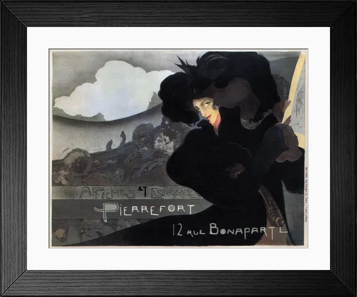Framed Print : Pierrefort, Affiches et Stampes, 1898. Artist: Feure, Georges de (1868?1928) Framed Print : Pierrefort, Affiches et Stampes, 1898. Artist: Feure, Georges de (1868?1928)