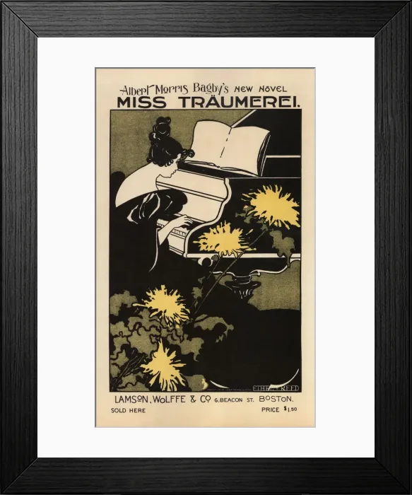 Framed Print : Miss Traumerei: A Weimar Idyl, 1895. Artist: Reed, Ethel (1874-1912) Framed Print : Miss Traumerei: A Weimar Idyl, 1895. Artist: Reed, Ethel (1874-1912)